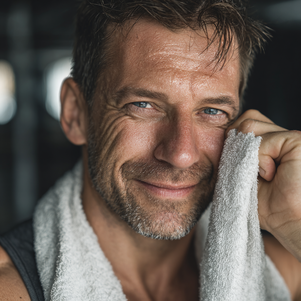 Команда усміхнених європейських тренерів у спортивному залі, професійне освітлення, реалістичний стиль